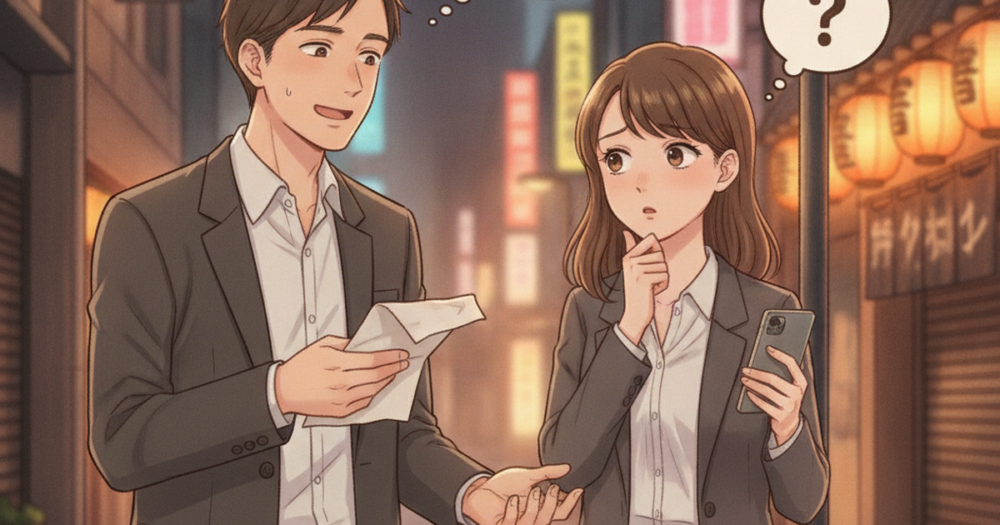 職場の既婚者との飲み会で、誘い方がすでに誤解を生んでいる
