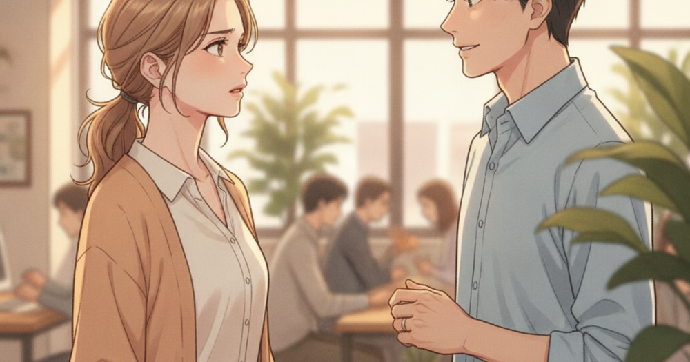 職場で既婚者と目が合う回数が増えているのに、意味がわからなくて不安になっている